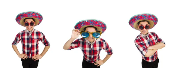 Morsom meksikaner med sombrero i konsept – stockfoto