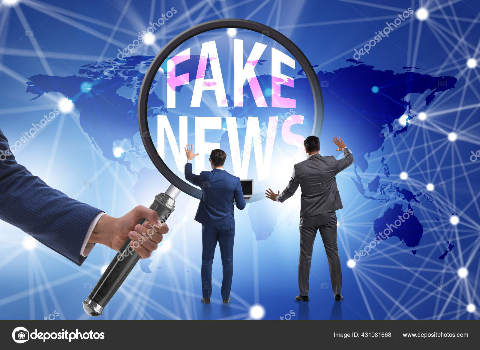Fake news concept in information manipulation concept Stock