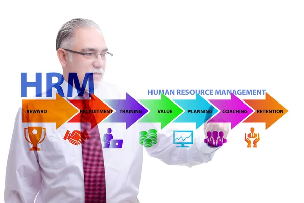HRM - İş adamıyla İnsan Kaynakları Yönetimi — Stok fotoğraf