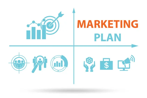 Marketing concept illustration with key elements — Stock Photo, Image
