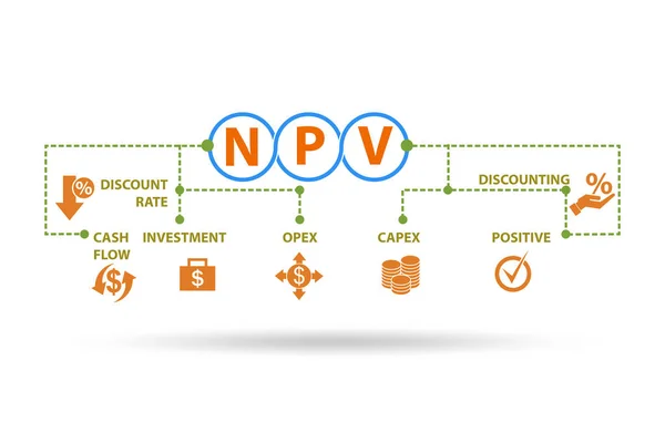 NPVの概念- Net Present Value — ストック写真