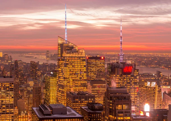 New York - DECEMBER 20 2013 Utsikt över nedre Manhattan i december — Stockfoto