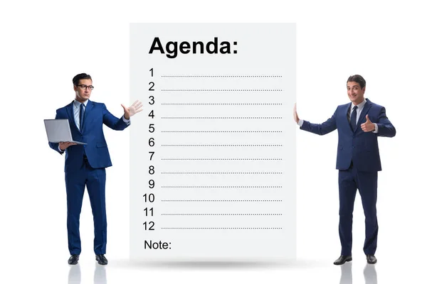 Agenda of a meeting with few items — Stock Photo, Image