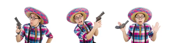 Lustiger Mexikaner mit Sombrero im Konzept — Stockfoto