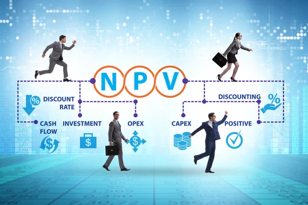 Концепция NPV - чистая текущая стоимость — стоковое фото