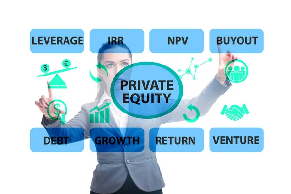 Conceito de negócio de investimento de private equity — Fotografia de Stock