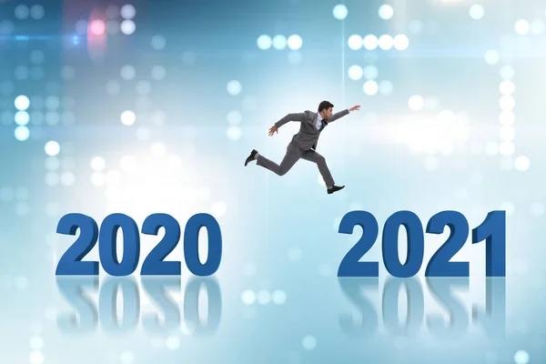 Saut d'entreprise de l'année 2020 à 2021 — Photo