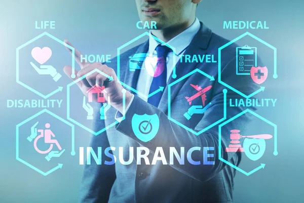 Concept of various types of insurance — Stock Photo, Image