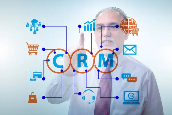 CRM custromer concepto de gestión de relaciones con el empresario —  Fotos de Stock