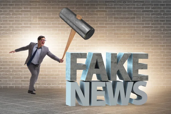 Fake-News-Konzept im Konzept der Informationsmanipulation — Stockfoto