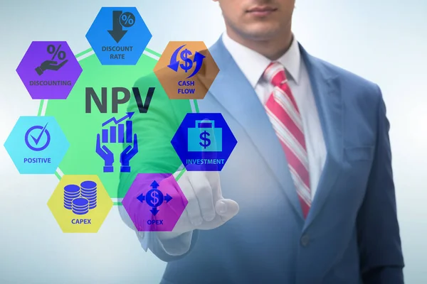 Концепция NPV - чистая текущая стоимость — стоковое фото
