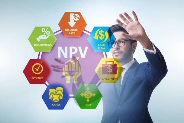 Konzept der NPV - Nettobarwert — Stockfoto