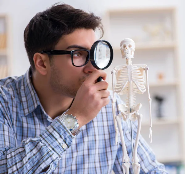 Estudiante de medicina estudiando en clase — Foto de Stock