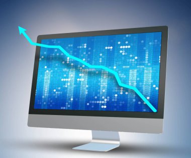İş çizelgeleriyle illüstrasyon - 3D görüntüleme