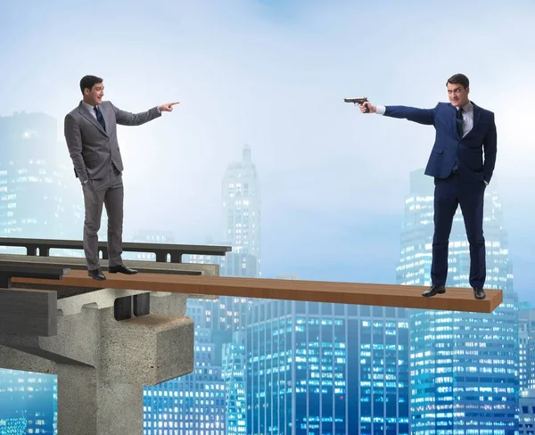 Interdependancy concept with two businessmen — Stock Photo, Image