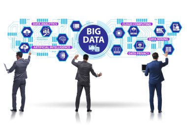 İş dünyası ile modern hesaplamada büyük veri konsepti çizimi