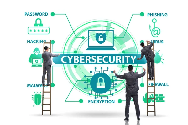 Έννοια Cybersecurity με βασικά στοιχεία — Φωτογραφία Αρχείου