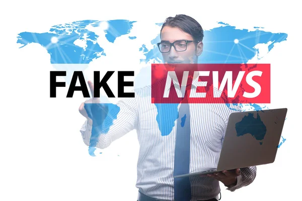 Концепція фальшивих новин в концепції маніпулювання інформацією — стокове фото