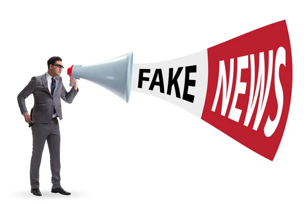 Fake news concept in informatie manipulatie concept — Stockfoto