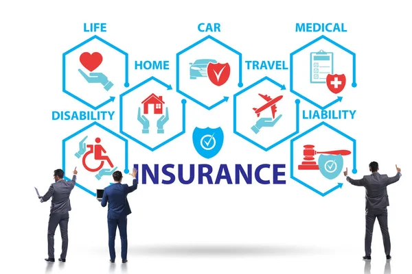 Concepto de diversos tipos de seguros — Foto de Stock