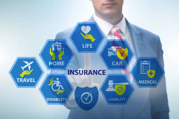 Concept of various types of insurance — Stock Photo, Image