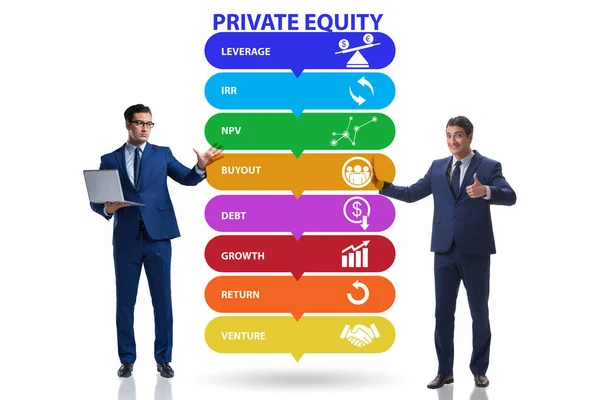 Empresario en concepto de capital privado — Foto de Stock