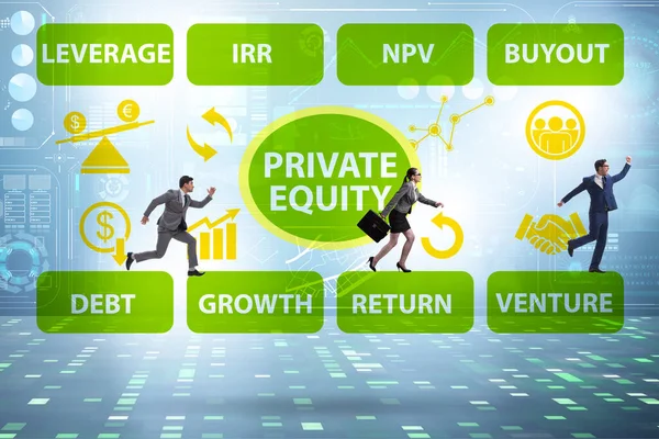 Zakenman in private equity concept — Stockfoto