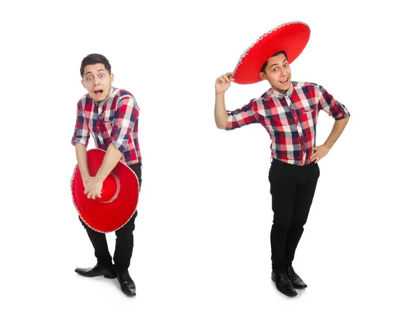 Divertente messicano con sombrero in concetto — Foto Stock