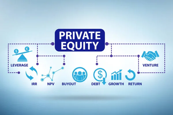 Conceito de negócio de investimento de private equity — Fotografia de Stock