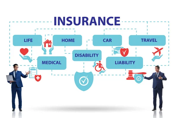 Concept of various types of insurance — Stock Photo, Image