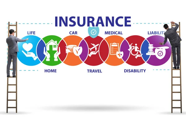 Concepto de diversos tipos de seguros — Foto de Stock