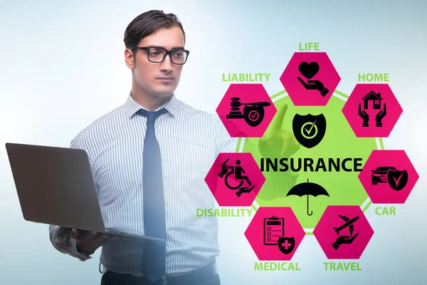 Concept of various types of insurance — Stock Photo, Image