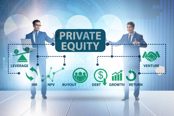 Imprenditore nel concetto di private equity — Foto Stock