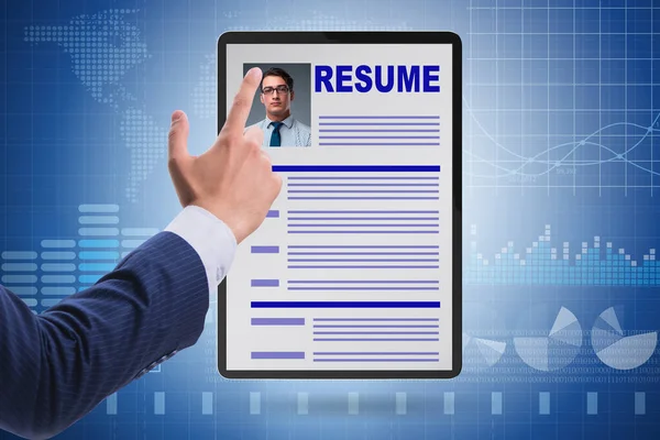 Recruitment and employment concept with cv — Stock Photo, Image