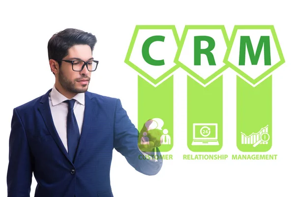 CRM custromer concepto de gestión de relaciones con el empresario — Foto de Stock