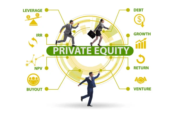 Empresário no conceito de private equity — Fotografia de Stock