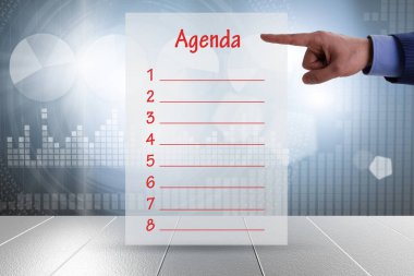 Birkaç öge ile toplantının gündemi