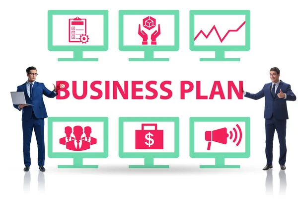 Business plan concept met zakenman — Stockfoto