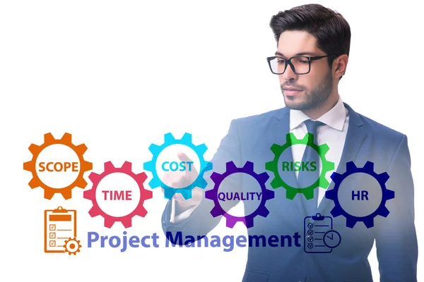 Konzept des Projektmanagements mit Geschäftsleuten — Stockfoto