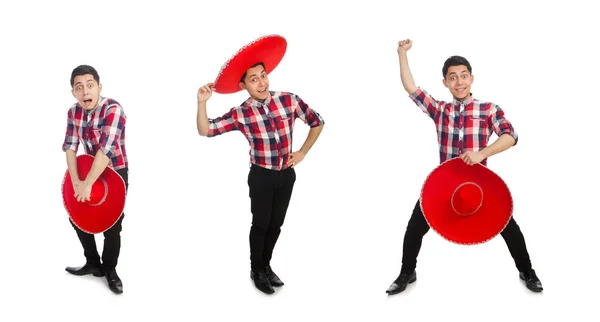 Lustiger Mexikaner mit Sombrero im Konzept — Stockfoto