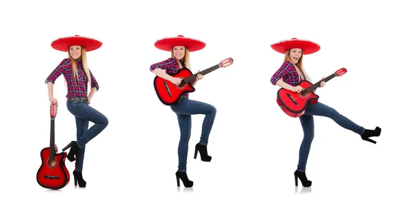 Drôle mexicain avec sombrero dans le concept — Photo