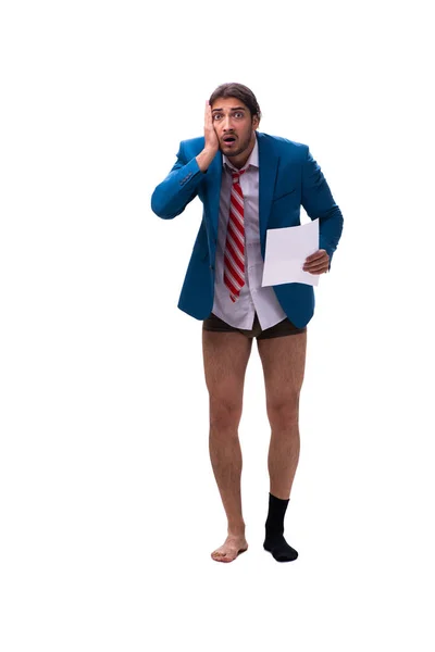 Young man with paper in unemployment concept — Stock Photo, Image