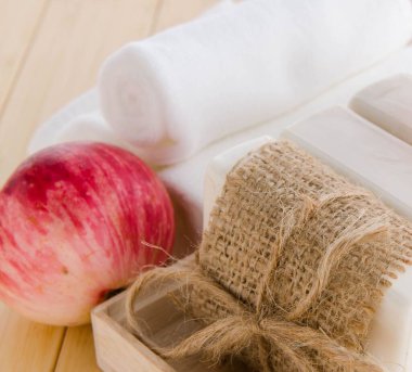 Aromatik sabunlu sağlıklı yaşam tarzı kavramı