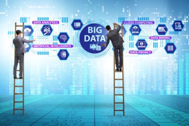 İş dünyası ile modern hesaplamada büyük veri konsepti çizimi