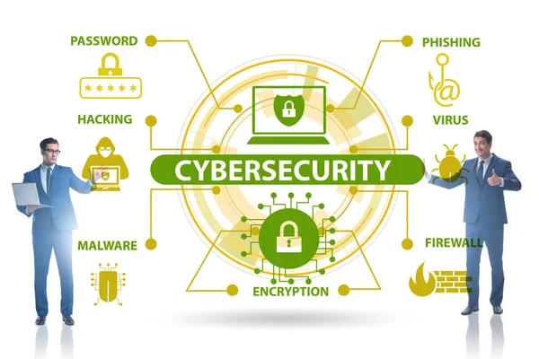 Έννοια Cybersecurity με βασικά στοιχεία — Φωτογραφία Αρχείου