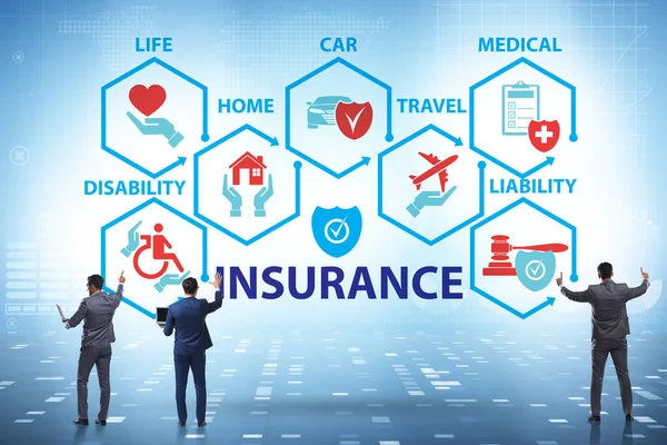 Concept of various types of insurance — Stock Photo, Image