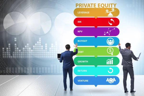 Imprenditore nel concetto di private equity — Foto Stock