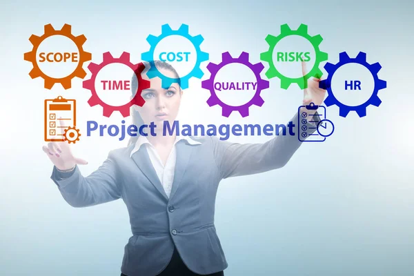 Konzept des Projektmanagements mit Geschäftsleuten — Stockfoto