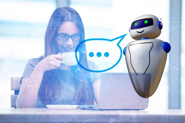 A chat bot fogalma a modern üzleti kommunikációban — Stock Fotó