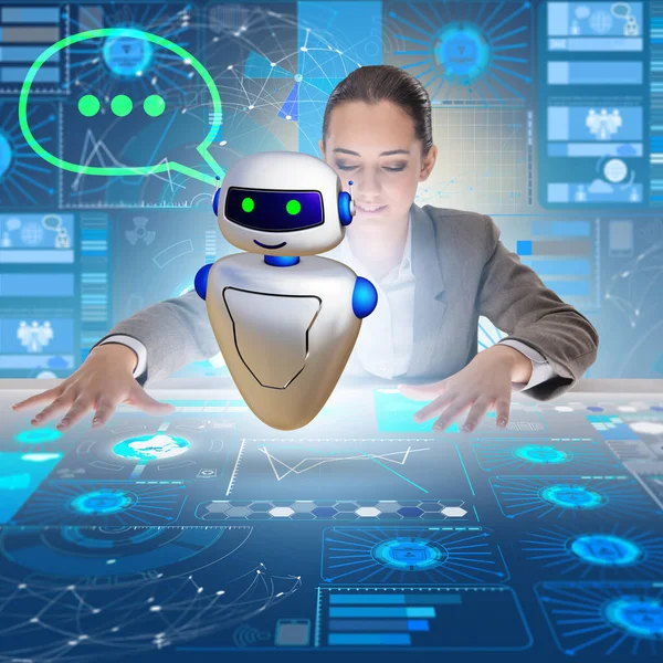 Concept of chat bot in modern business communication — Stock Photo, Image